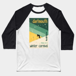 Vintage 1952 Dartmouth Winter Carnival Poster Baseball T-Shirt